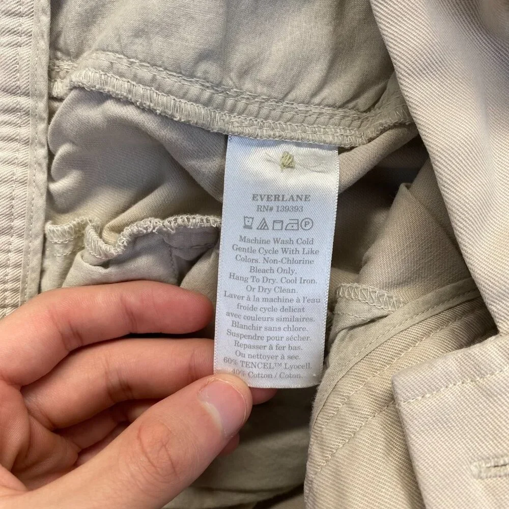 Everlane‎ Wide Leg,Dress Pants Women’s Size 2 SMALL,Pleated,Pockets,Zipper,Beige